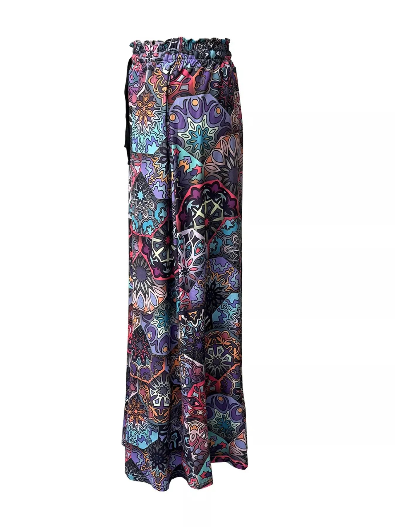 Printed Wide-Leg Pants The Nichole Collection