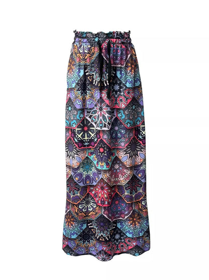 Printed Wide-Leg Pants The Nichole Collection
