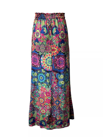 Printed Wide-Leg Pants The Nichole Collection