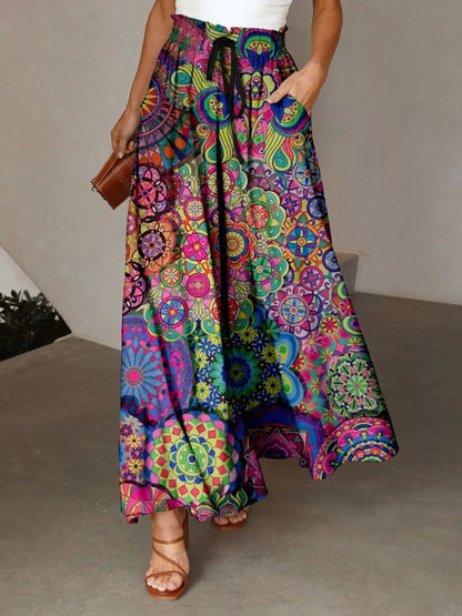 Printed Wide-Leg Pants Multicolor / S The Nichole Collection