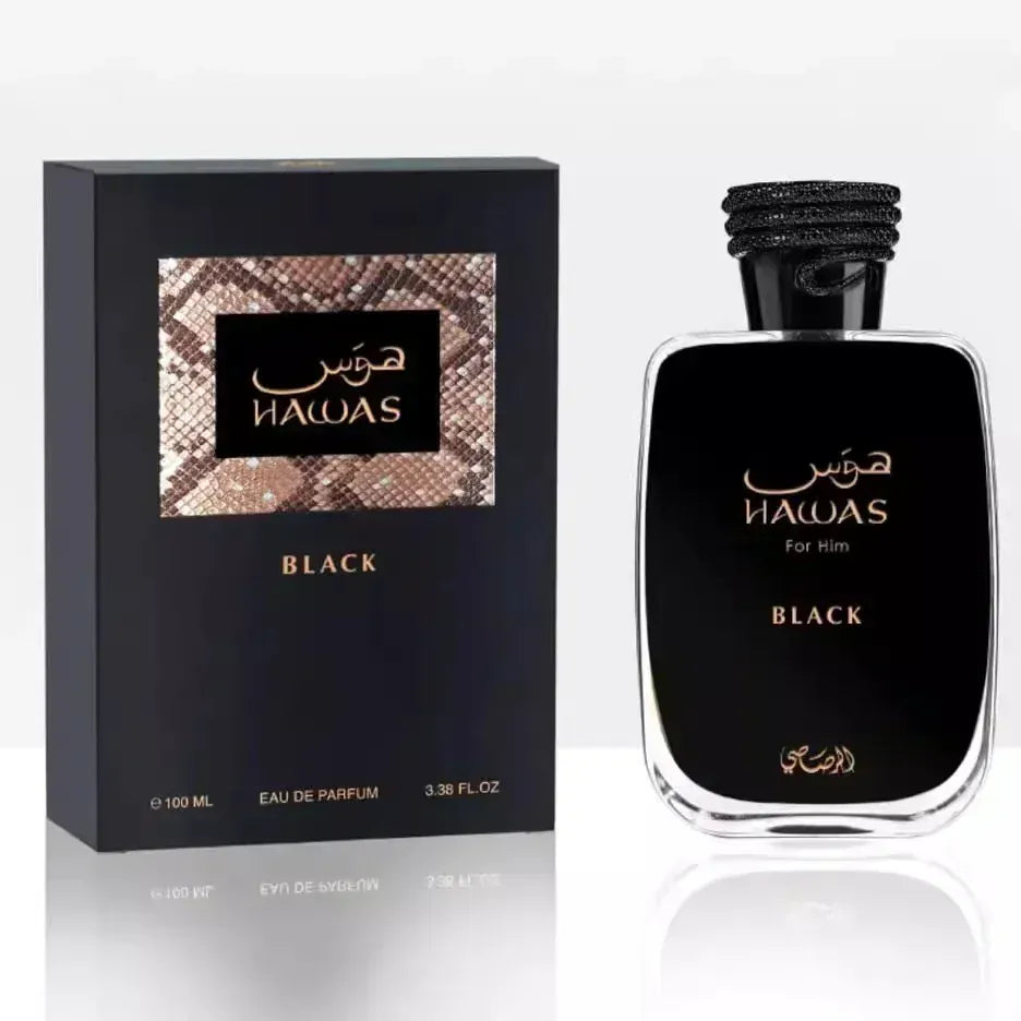 Rasasi Hawas Men’s Eau de Parfum – 3.4 oz Rasasi Black-100ML The Nichole Collection