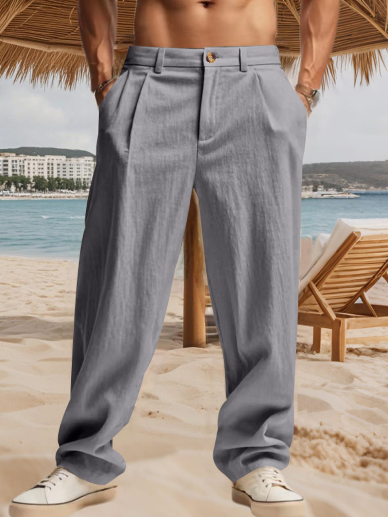 Relaxed Fit Pleated Pants | The Nichole Collection