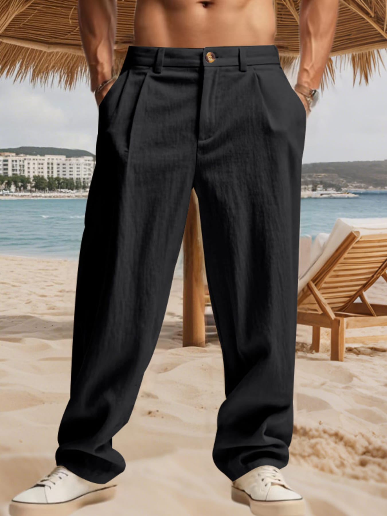 Relaxed Fit Pleated Pants | The Nichole Collection