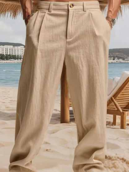 Relaxed Fit Pleated Pants | The Nichole Collection