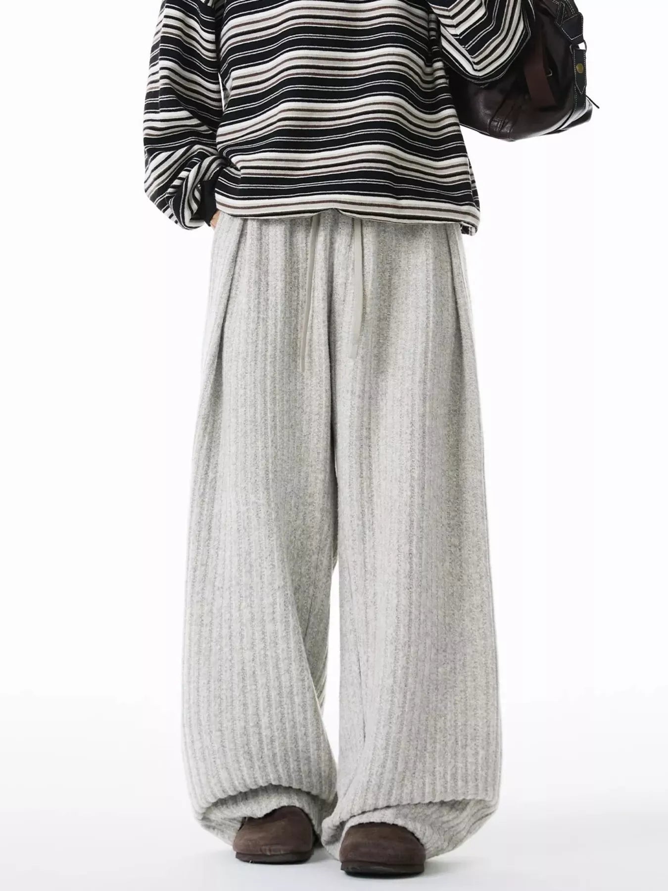 Relaxed Fit Ribbed Knit Pants | The Nichole Collection