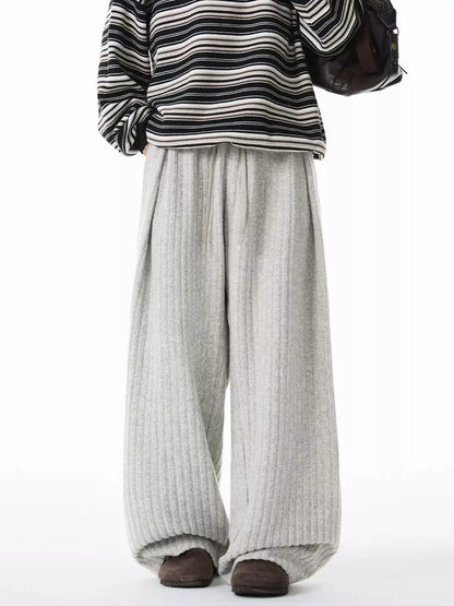 Relaxed Fit Ribbed Knit Pants | The Nichole Collection