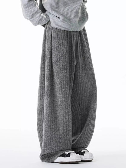 Relaxed Fit Ribbed Knit Pants | The Nichole Collection