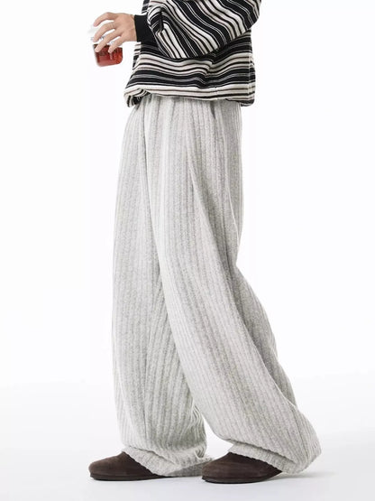 Relaxed Fit Ribbed Knit Pants | The Nichole Collection
