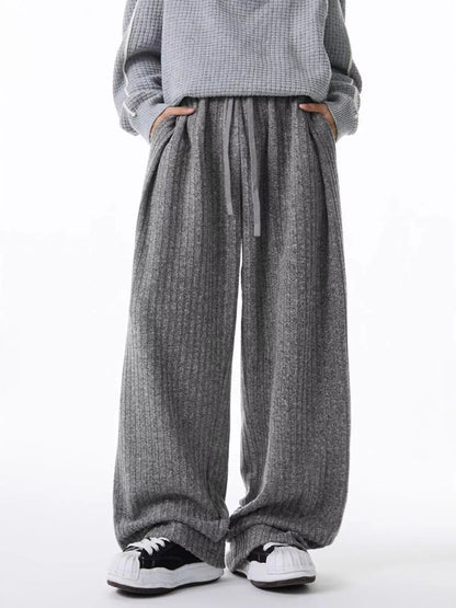 Relaxed Fit Ribbed Knit Pants | The Nichole Collection