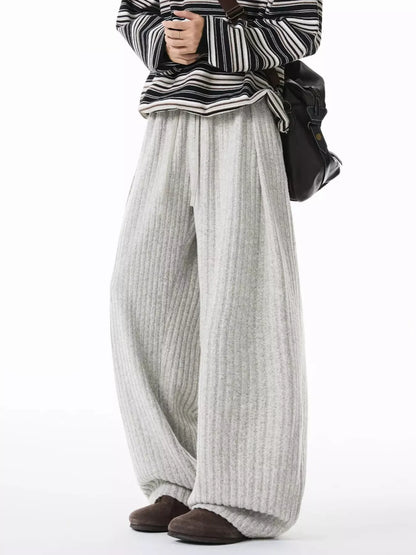 Relaxed Fit Ribbed Knit Pants | The Nichole Collection