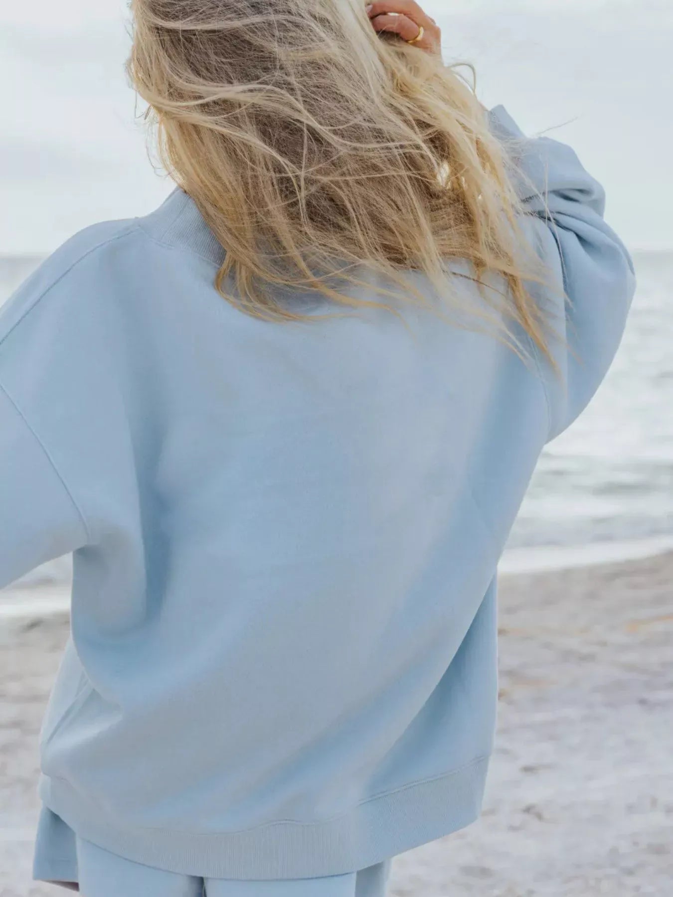 Relaxed Fit Round Neck Sweatshirt and Shorts Set The Nichole Collection