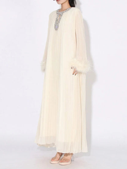 Rhinestone Long Sleeve Maxi Dress Dresses The Nichole Collection