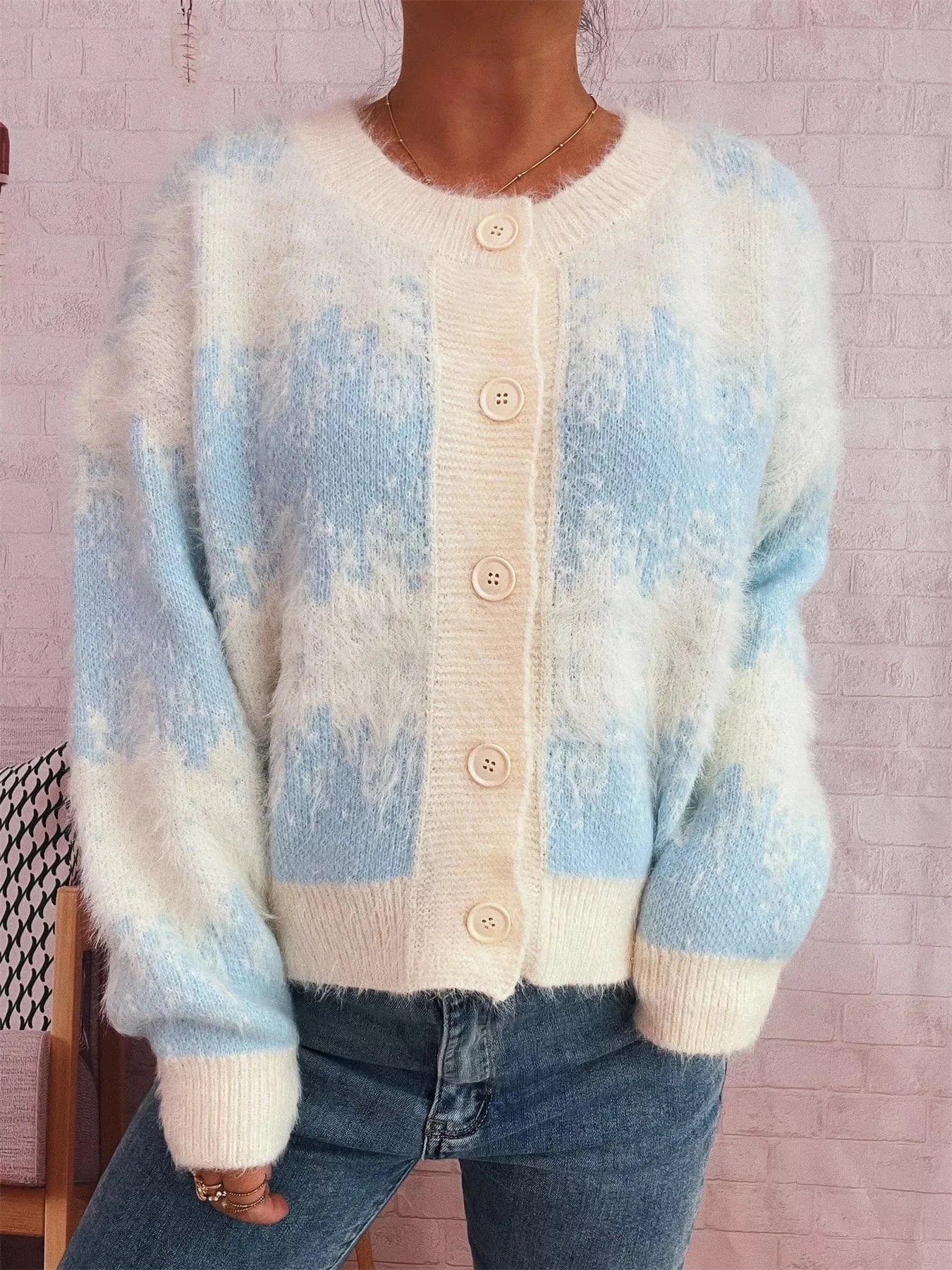 Ribbed Hem Button-Up Cardigan Cardigan The Nichole Collection