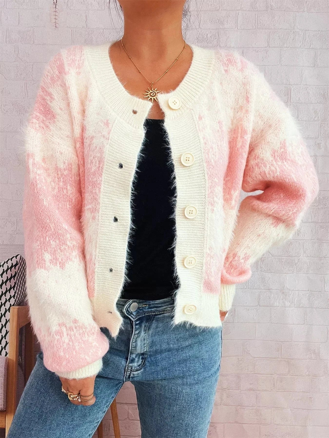 Ribbed Hem Button-Up Cardigan Cardigan The Nichole Collection