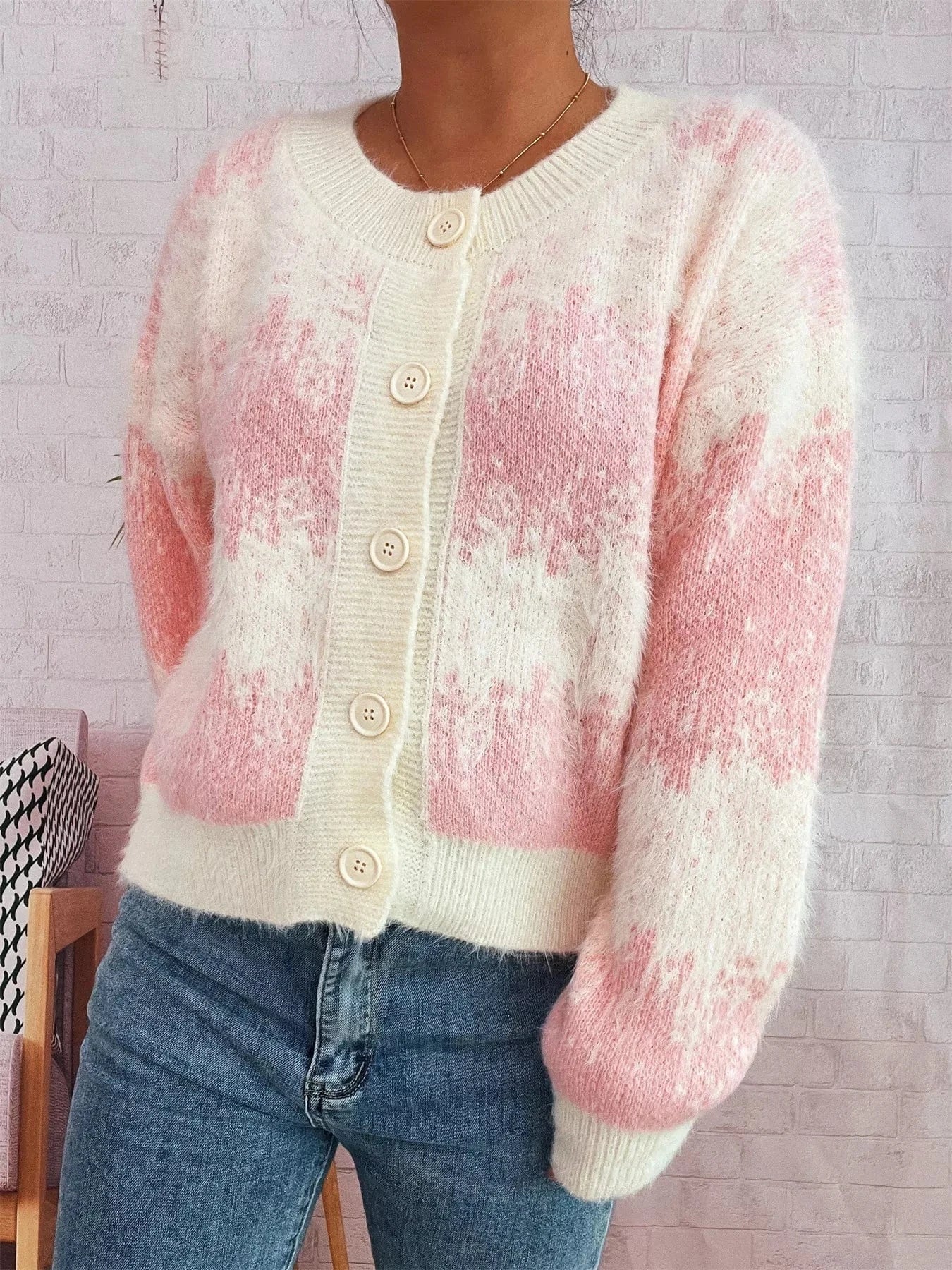 Ribbed Hem Button-Up Cardigan Cardigan The Nichole Collection