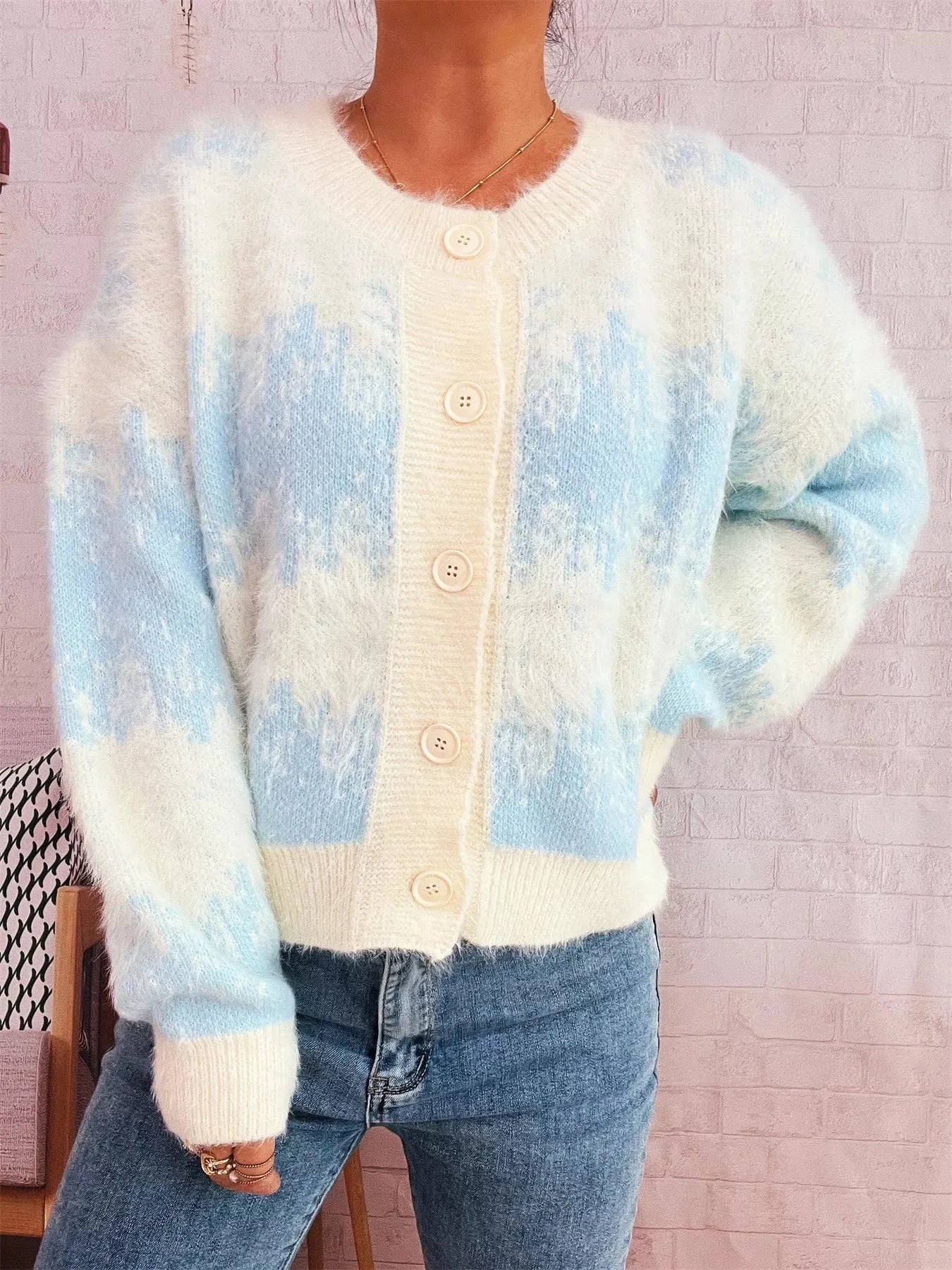 Ribbed Hem Button-Up Cardigan Cardigan The Nichole Collection