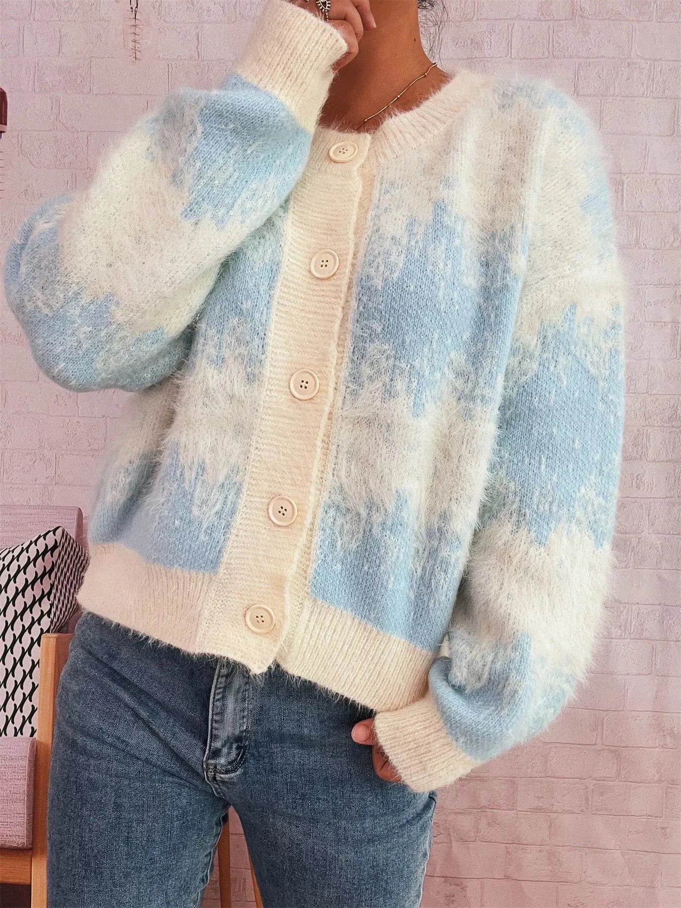 Ribbed Hem Button-Up Cardigan Cardigan The Nichole Collection