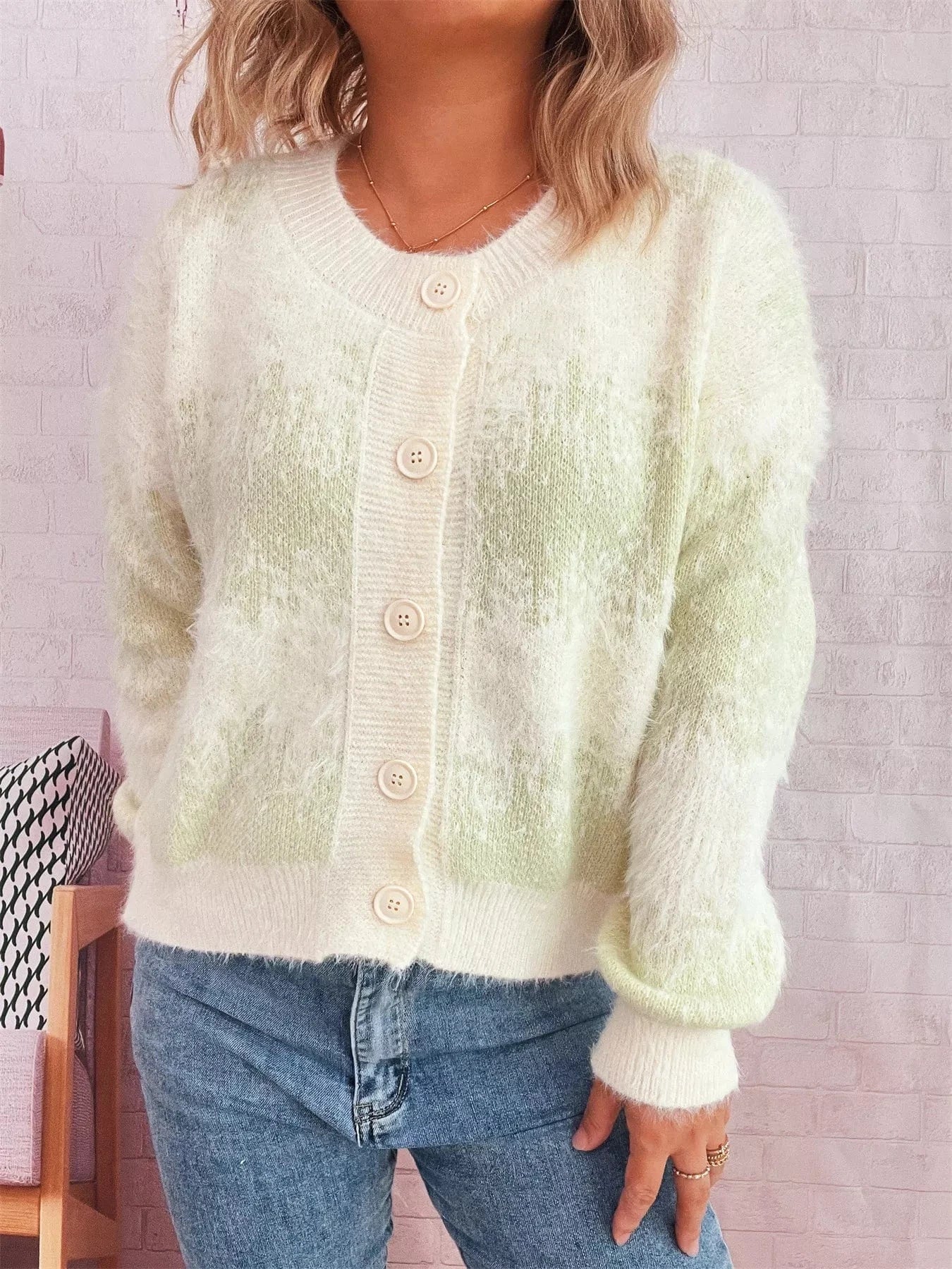 Ribbed Hem Button-Up Cardigan Cardigan The Nichole Collection