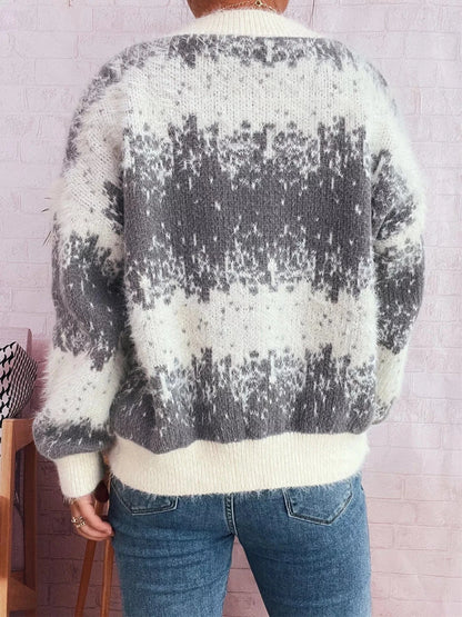 Ribbed Hem Button-Up Cardigan Cardigan The Nichole Collection