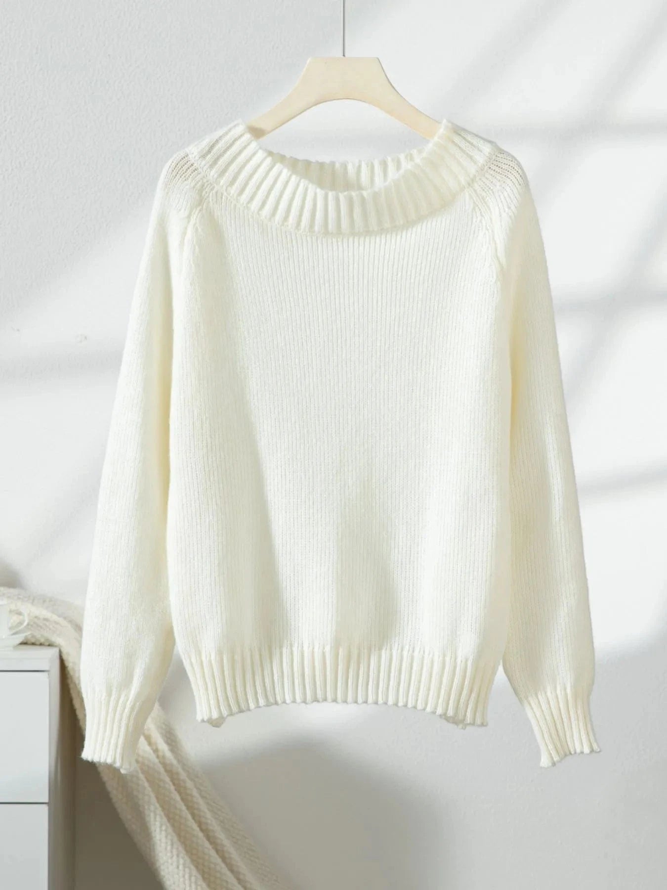 Ribbed Knit Boat Neck Sweater Sweaters The Nichole Collection