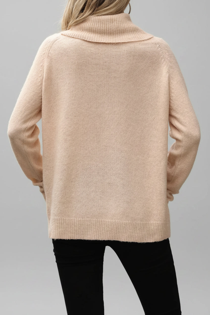 Ribbed Turtleneck Long Sleeve Sweater The Nichole Collection - Official Site