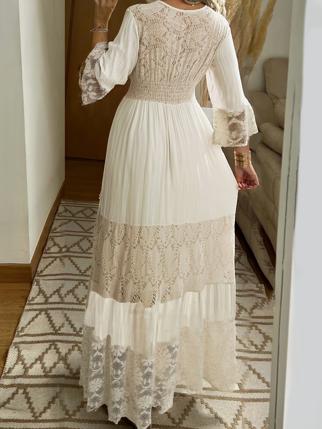 Romantic Ivory Lace Maxi Gown The Nichole Collection