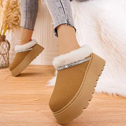 Round Toe Platform Boots Camel / 36 The Nichole Collection