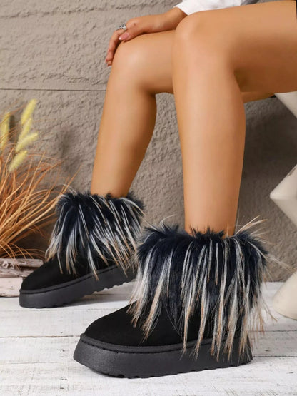 Round Toe Platform Boots The Nichole Collection