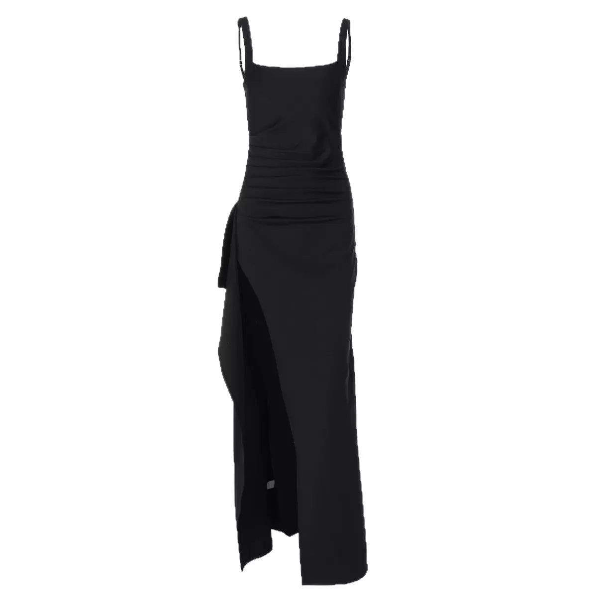 Ruched High-Slit Maxi Dress The Nichole Collection