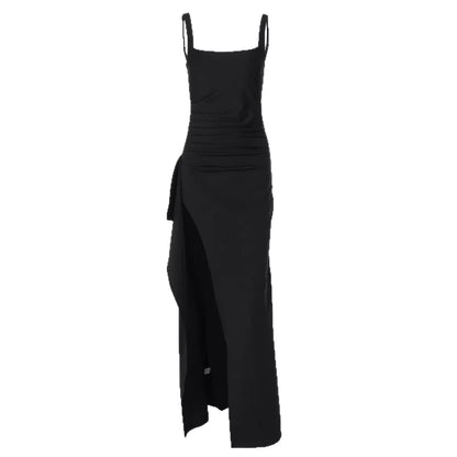 Ruched High-Slit Maxi Dress The Nichole Collection