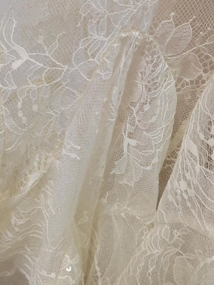 Ruffled Hem Lace Long Sleeve Dress The Nichole Collection - Official Site