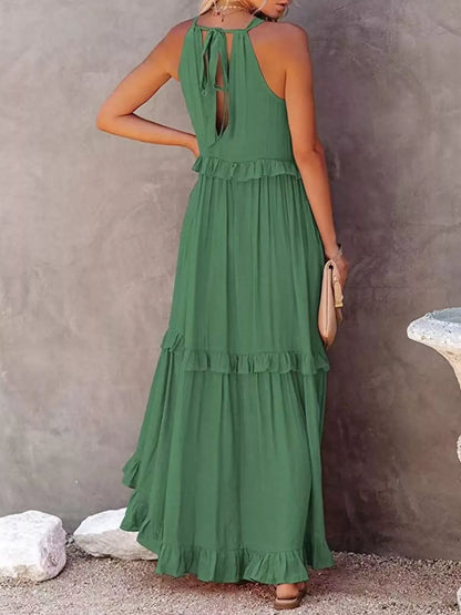 Ruffled Tiered Sleeveless Maxi Dress The Nichole Collection