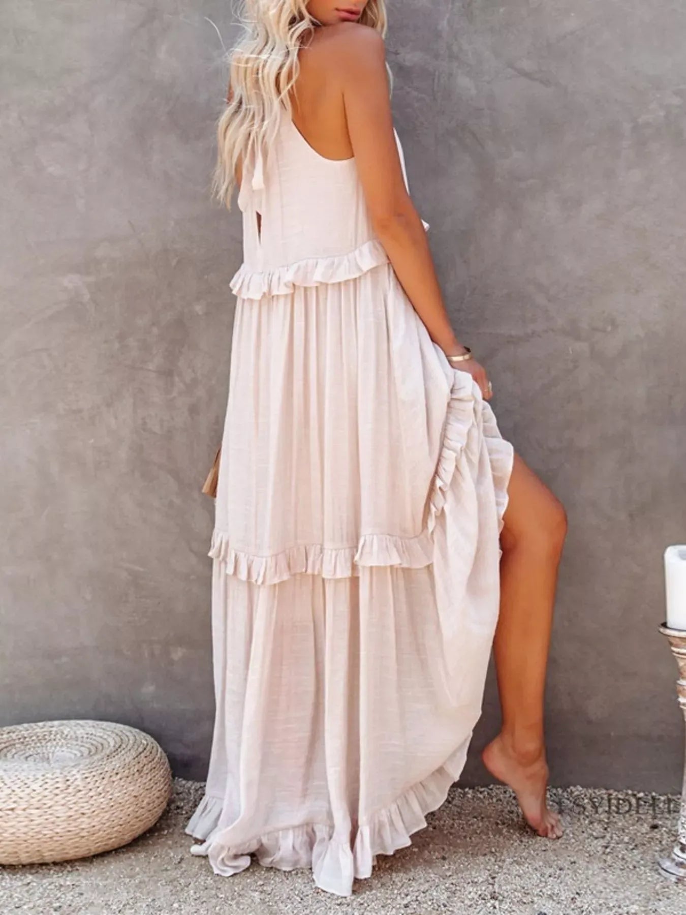 Ruffled Tiered Sleeveless Maxi Dress The Nichole Collection