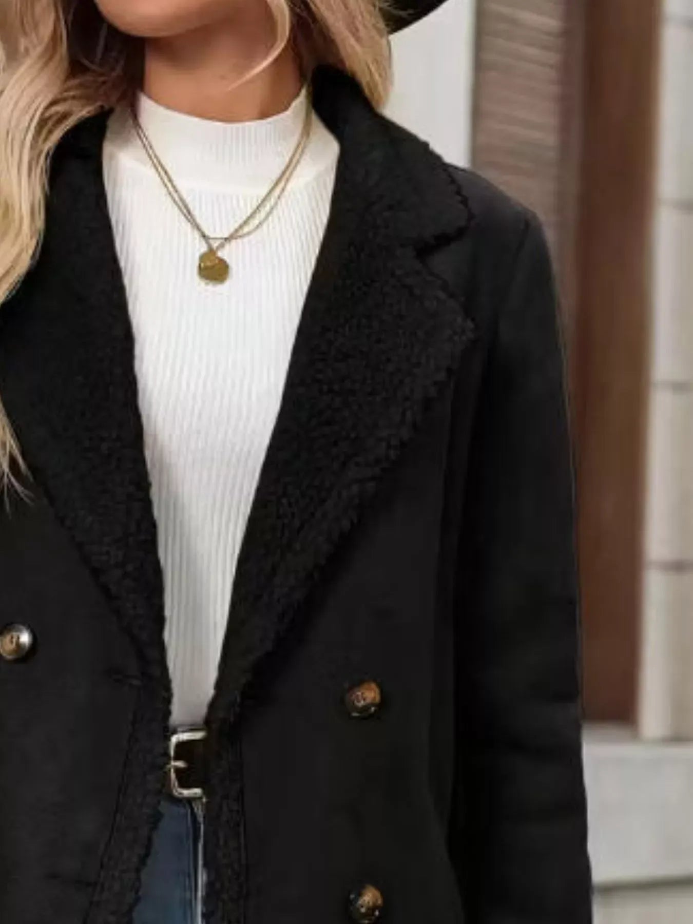 Sherpa Lined Button Up Coat The Nichole Collection