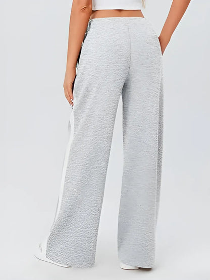 Side Striped Wide Leg Pants Dress Pants The Nichole Collection