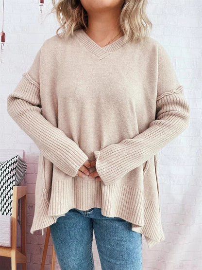 Signature Relaxed V-Neck Sweater Sweaters The Nichole Collection