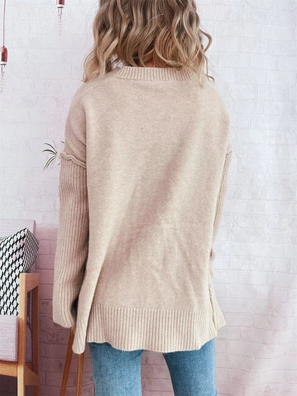 Signature Relaxed V-Neck Sweater Sweaters The Nichole Collection