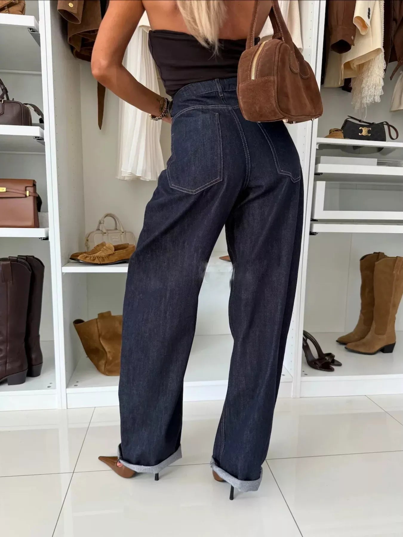 Single-Breasted Blazer and Jeans Denim Set Women's Sets The Nichole Collection