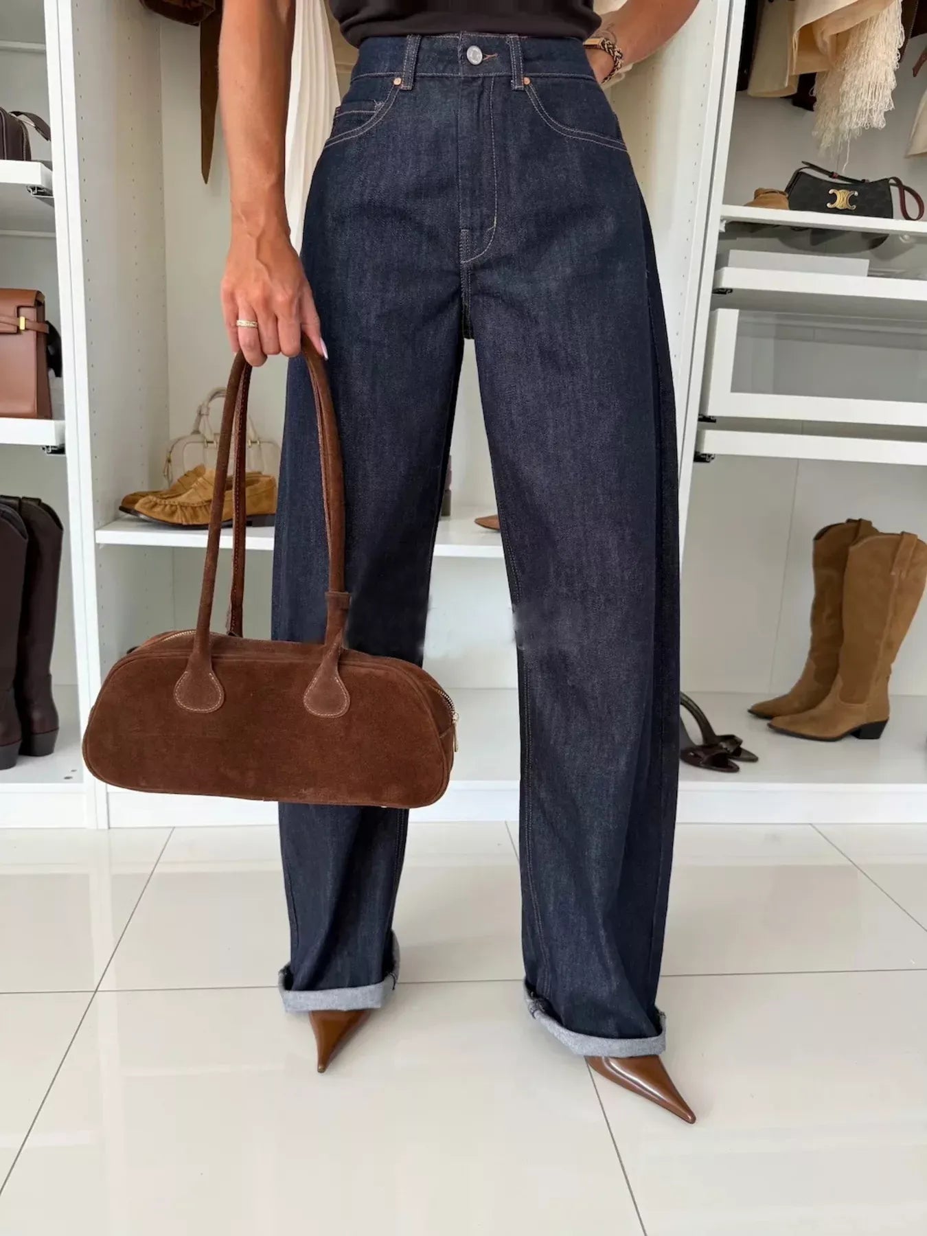 Single-Breasted Blazer and Jeans Denim Set Women's Sets The Nichole Collection