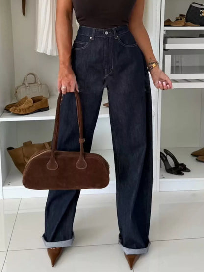 Single-Breasted Blazer and Jeans Denim Set Women's Sets The Nichole Collection