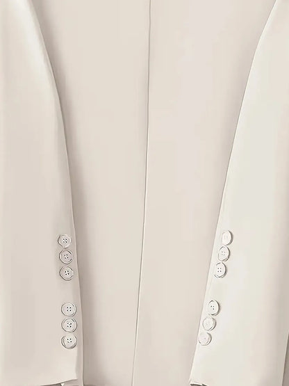 Single-Button Long Sleeve Blazer - Burnt Coral / S