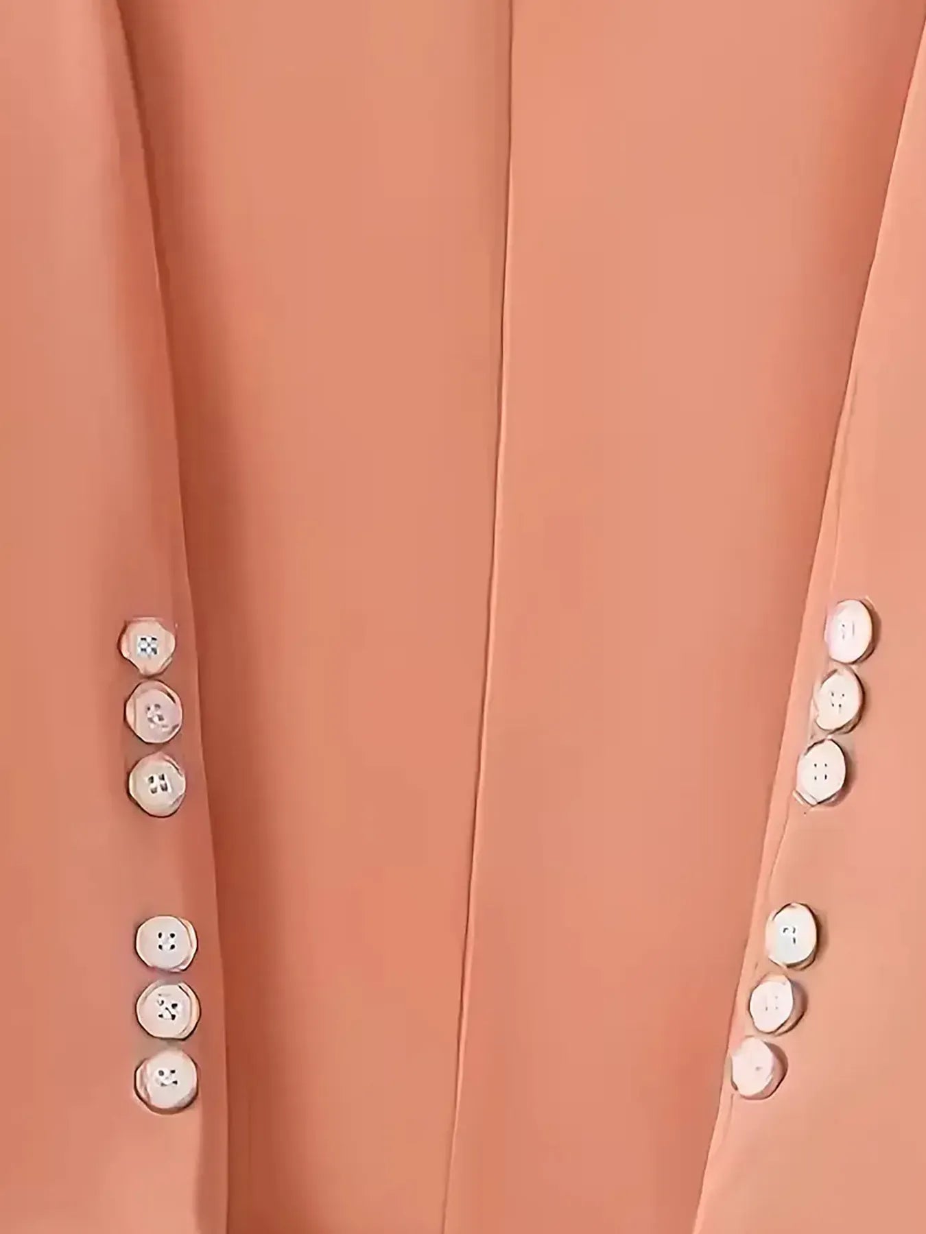 Single-Button Long Sleeve Blazer - Burnt Coral / S