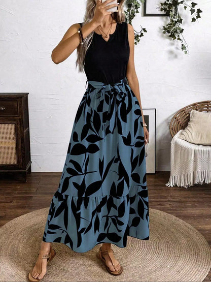 Sleeveless Floral Print Maxi Dress The Nichole Collection - Official Site