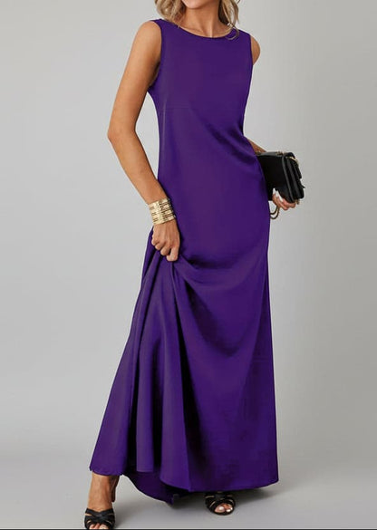 Sleeveless Flowy Maxi Dress Violet / S The Nichole Collection - Official Site