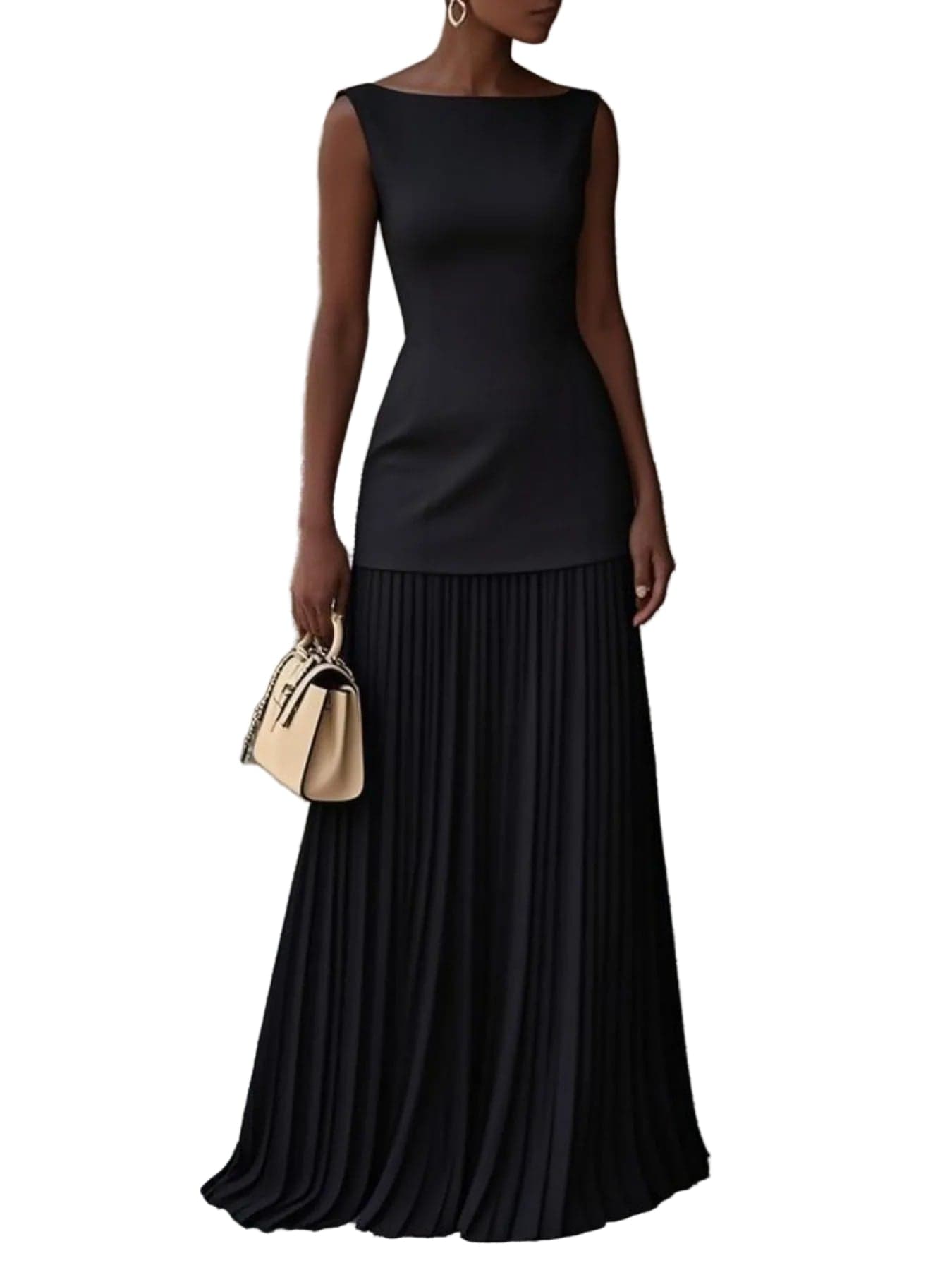 Sleeveless Pleated Maxi Dress THE NICHOLE COLLECTION - Official Site