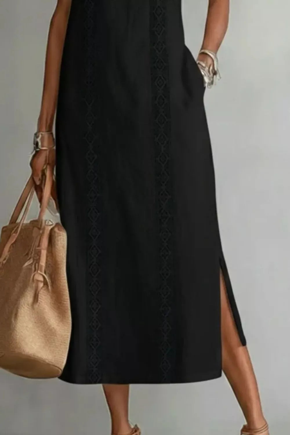Sleeveless Side Slit Dress with Pockets The Nichole Collection - Official Site