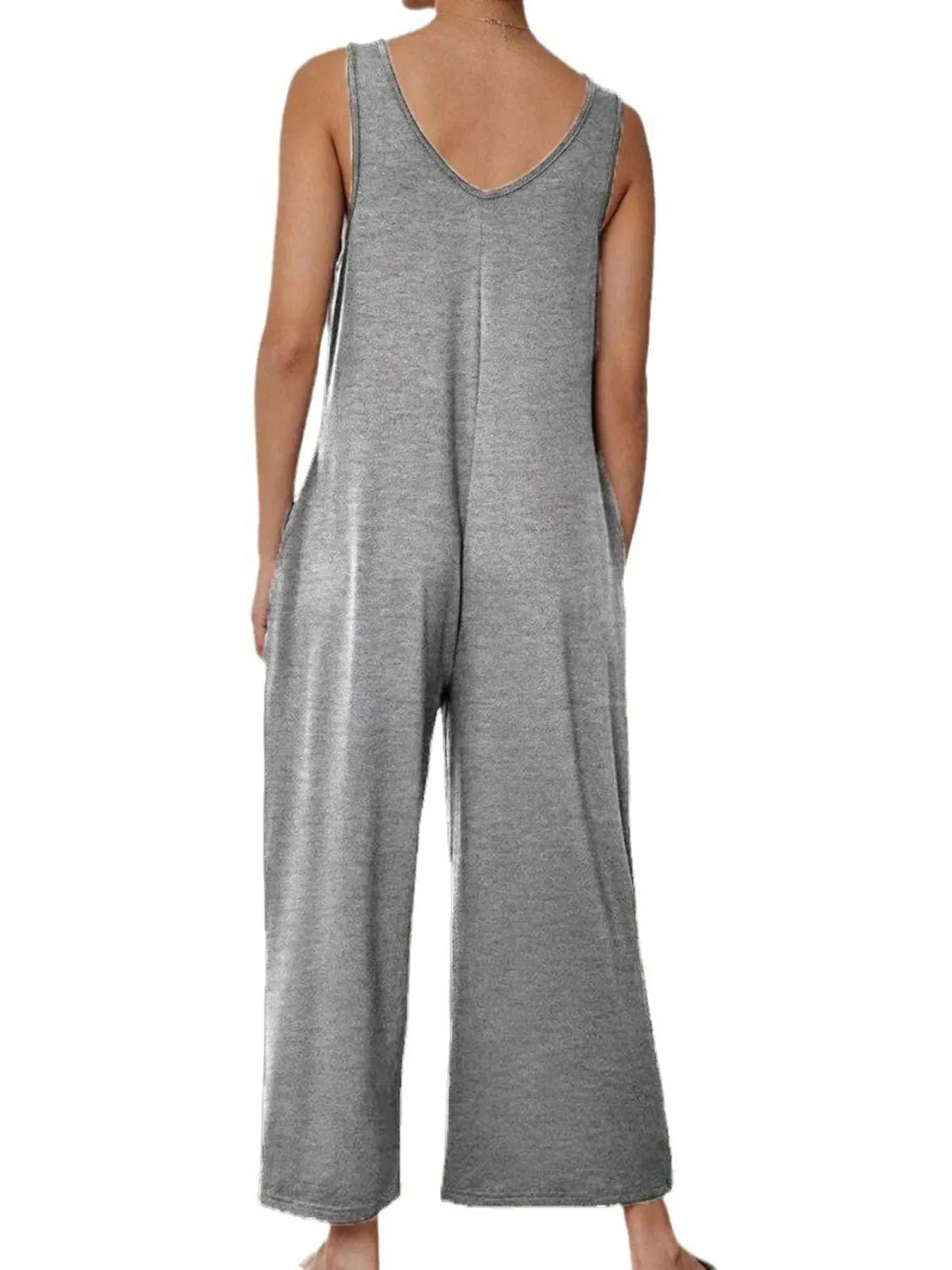 Sleeveless Wide Leg Casual Jumpsuit The Nichole Collection