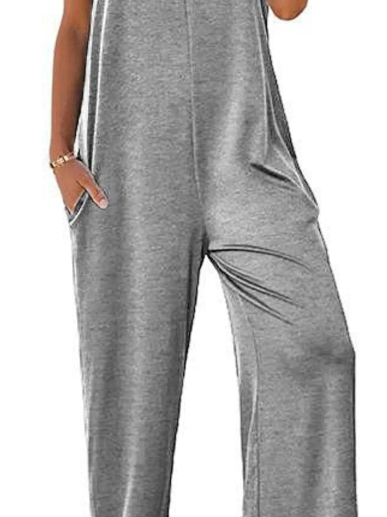 Sleeveless Wide Leg Casual Jumpsuit The Nichole Collection