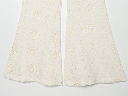 Slim Fit Embroidery Bell Bottom Pants The Nichole Collection