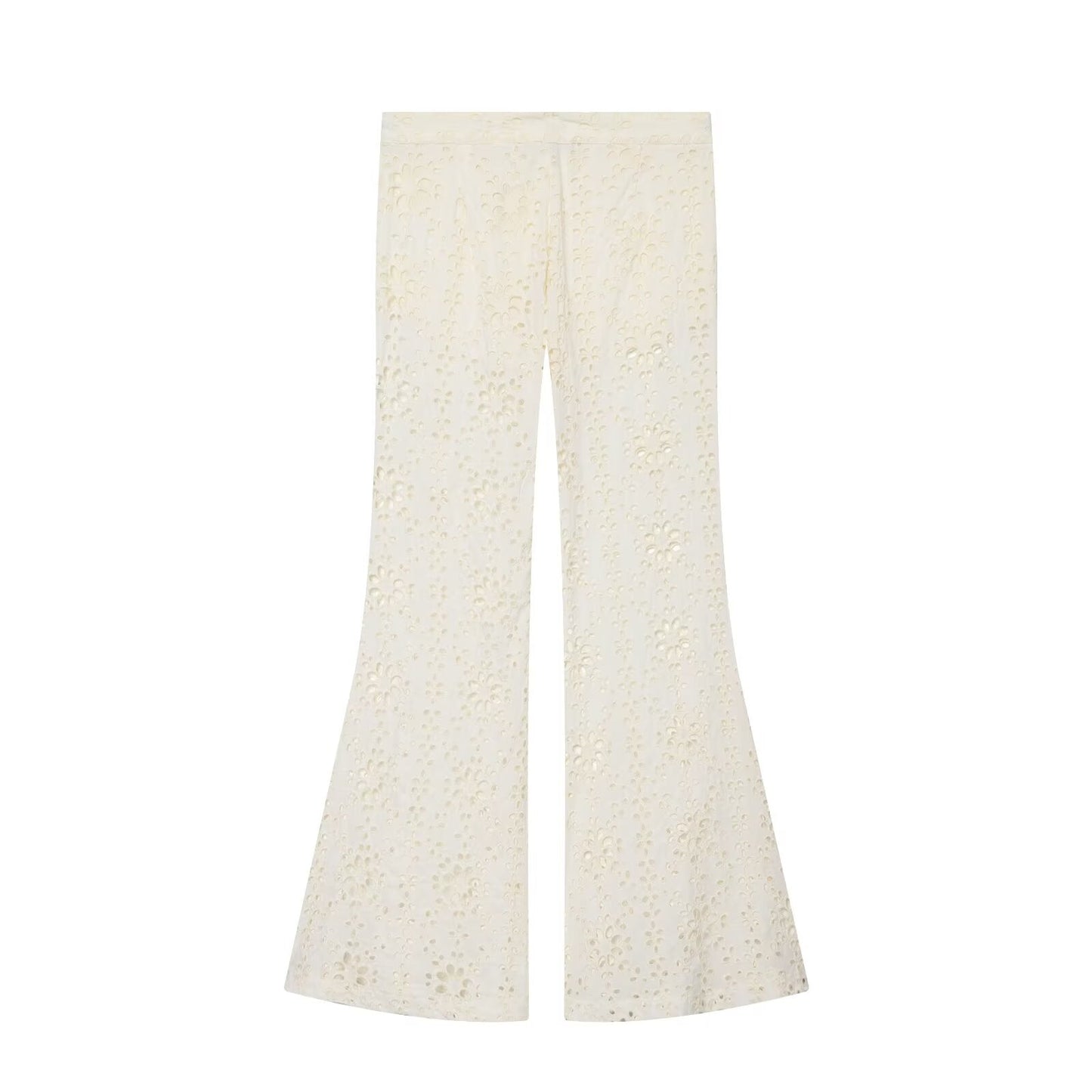 Slim Fit Embroidery Bell Bottom Pants The Nichole Collection